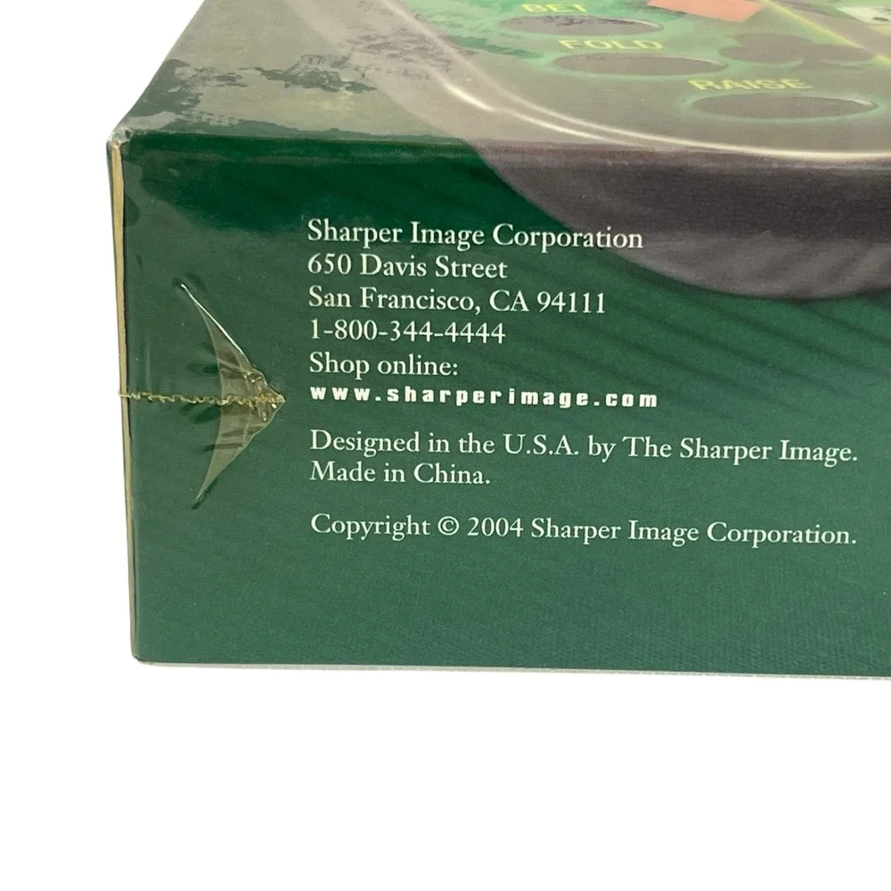 Sharper Image Tournament Texas Hold Em Poker Electronic Handheld Game NEW